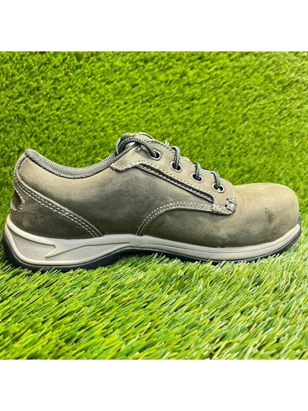 Red Wing ComfortPro Womens Size 5.5 Green Leather Safety Toe Work Oxford Shoes